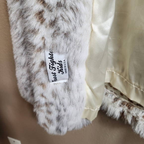 Frost Fighter Vintage Girls Full Length Hooded Buttonfront Faux Fur Coat-Size 16 - Picture 7 of 10